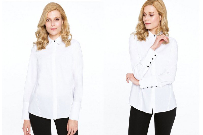Как деловой даме подобрать белую рубашку по типу фигуры