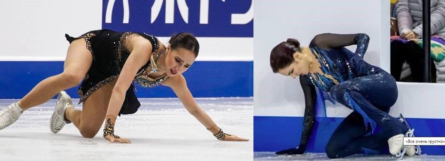 Фигуристка Е. Медведева фото: Reutershttps://www.5-tv.ru/news/269300/vse-ocen-grustno-averbuh-obasnil-priciny-neudacnogo-vystuplenia-medvedevoj/ Фигуристка А.Загитова источник Фото © ТАСС / Сергей Бобылев