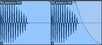 Срезание громкости.