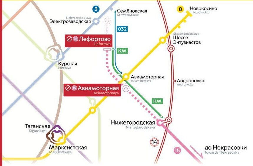 М лефортово на схеме метро
