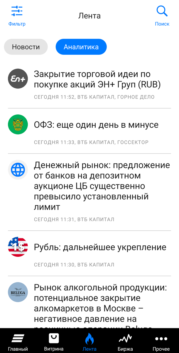 Статьи аналитиков