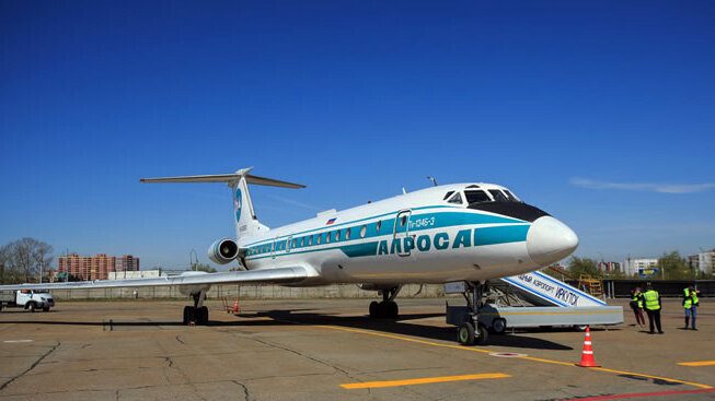 Последний пассажирский Ту-134 в аэропорту Иркутска 20 мая 2019 года