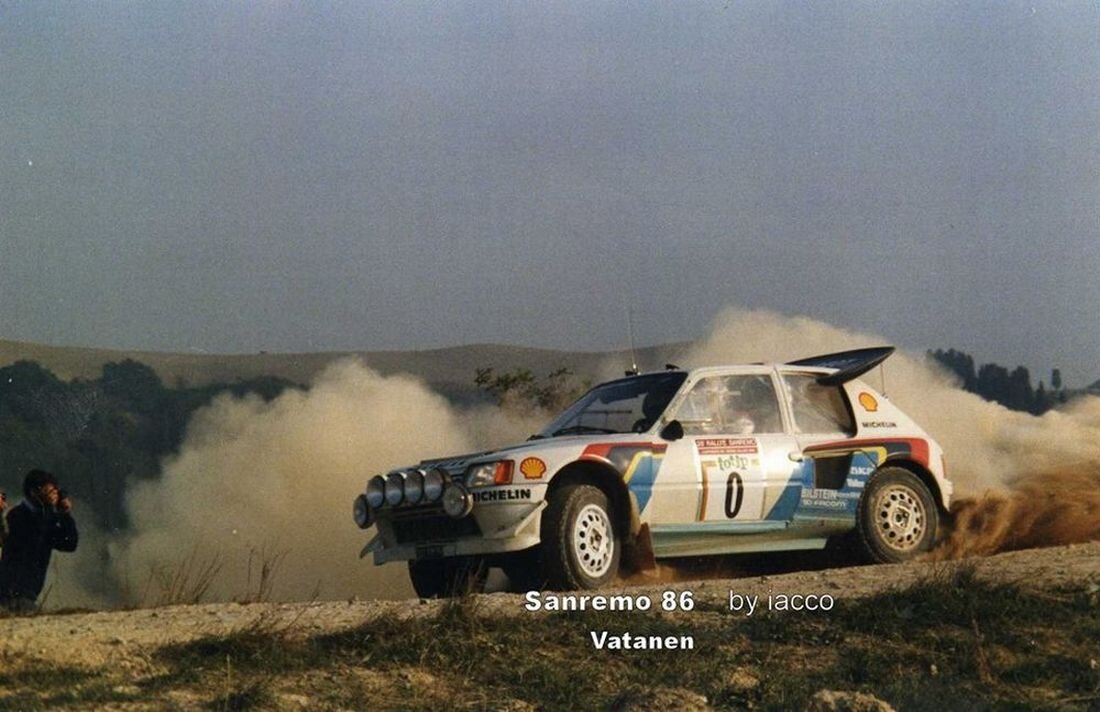 Ари Ватанен, Peugeot 205 turbo 16 E2, Ралли Санремо 1986 года