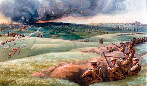  
Картина "Ипр, 22 апреля 1915 г", художник Arthur Nantel