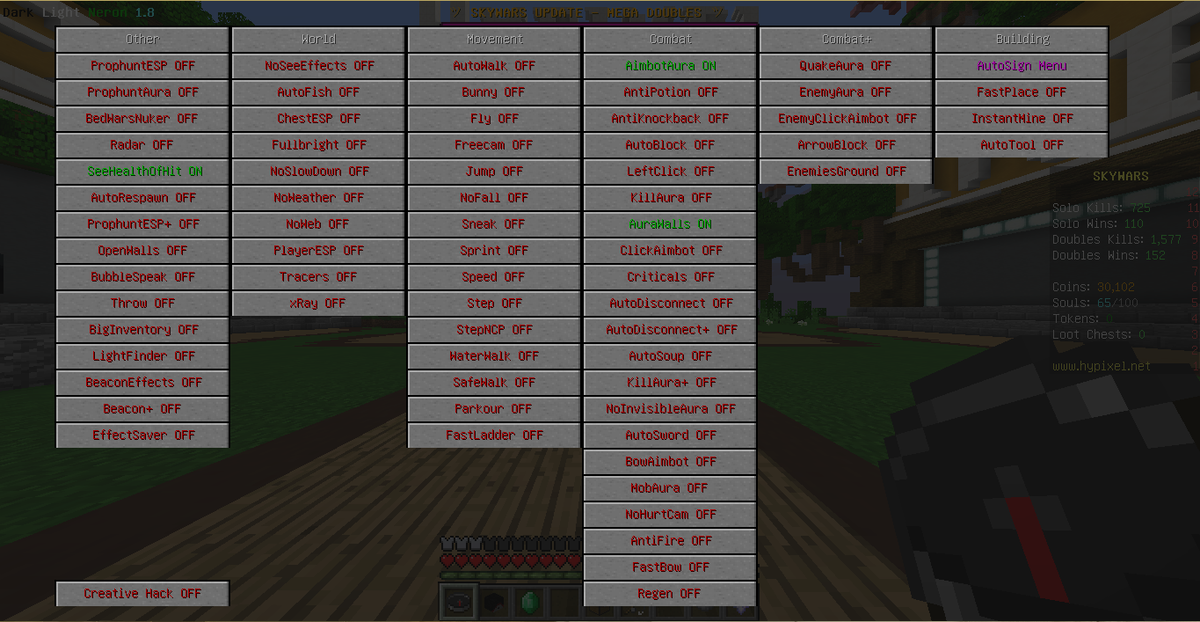 Чит Dark Light Client 
