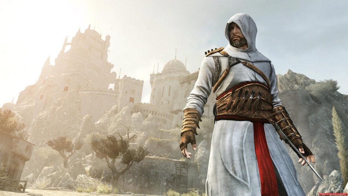 Первые ассасины игра. Ассасин Крид 1. Assassin's Creed 1 Альтаир. Ассасин Крид Альтаир. Ассасин Крид 1 Альтаир.