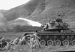 Американский огнемётный танк M67 во Вьетнамской войне. 1966 год