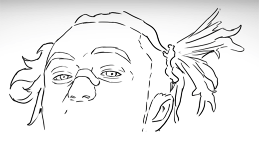 Переходим к лицу Гон Флуда. Важно передать его взгляд, сделать, чтобы черты остались узнаваемыми — старательно перерисовываем нос, глаза, брови. Образ очень похож на оригинал.
