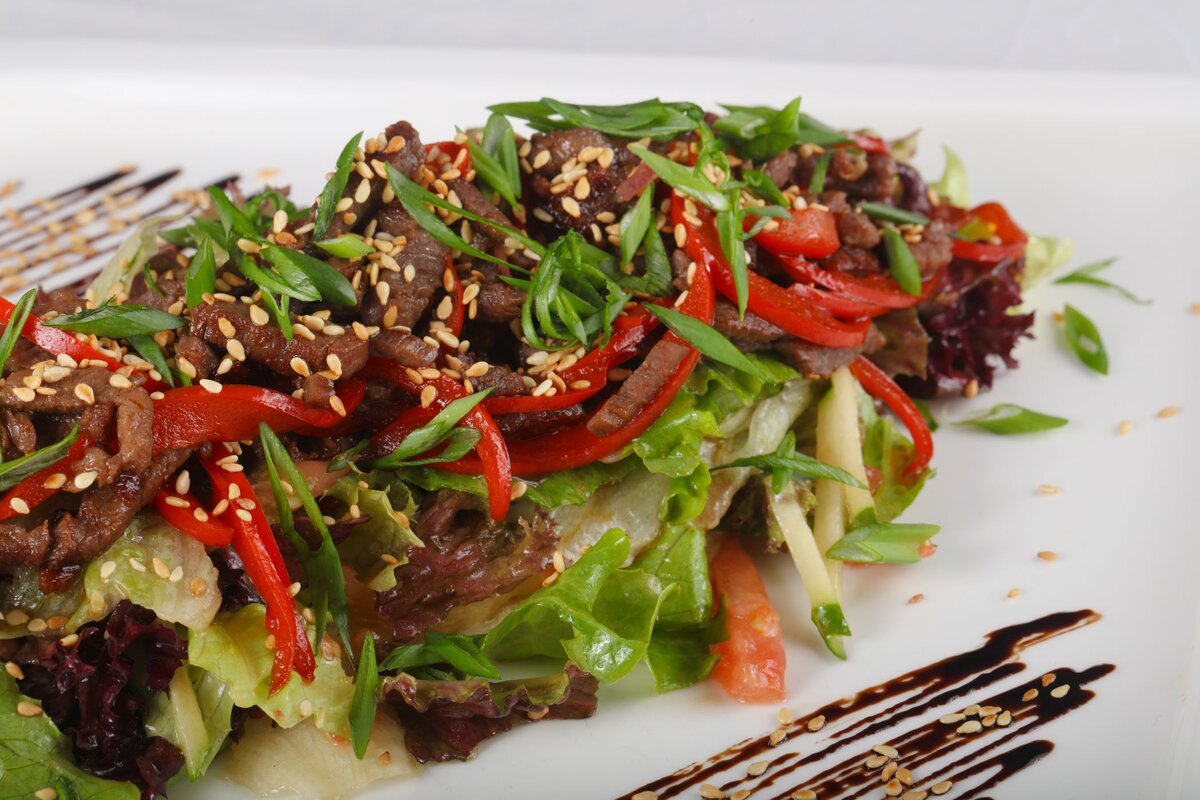 Китайский салат из сушеного мяса