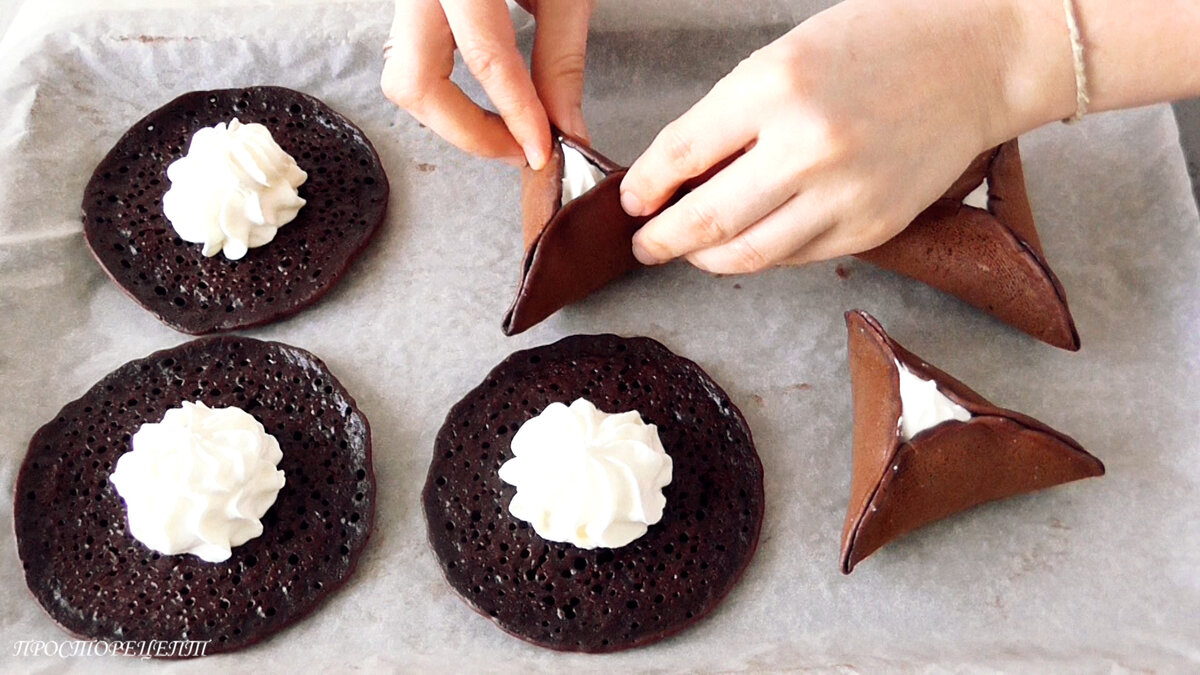 А вы когда-нибудь пробовали Такие Шоколадные блинчики с кремом?!Рецепт с фото и видео