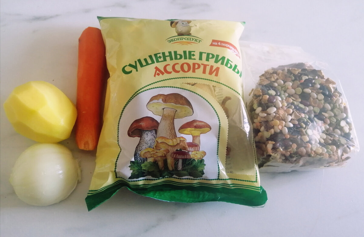 Постный суп из сушеных грибов. Вкусный и сытный