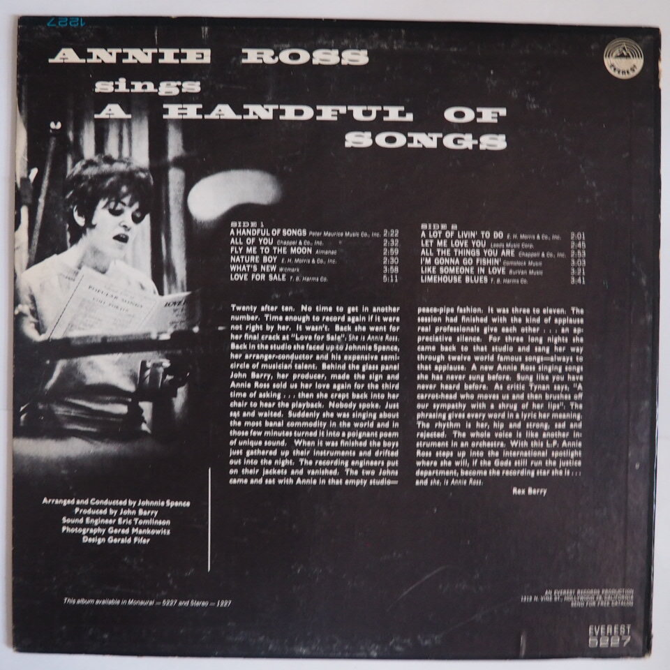 Annie Ross - Sings A Handful Of Songs (Everest, 1963)