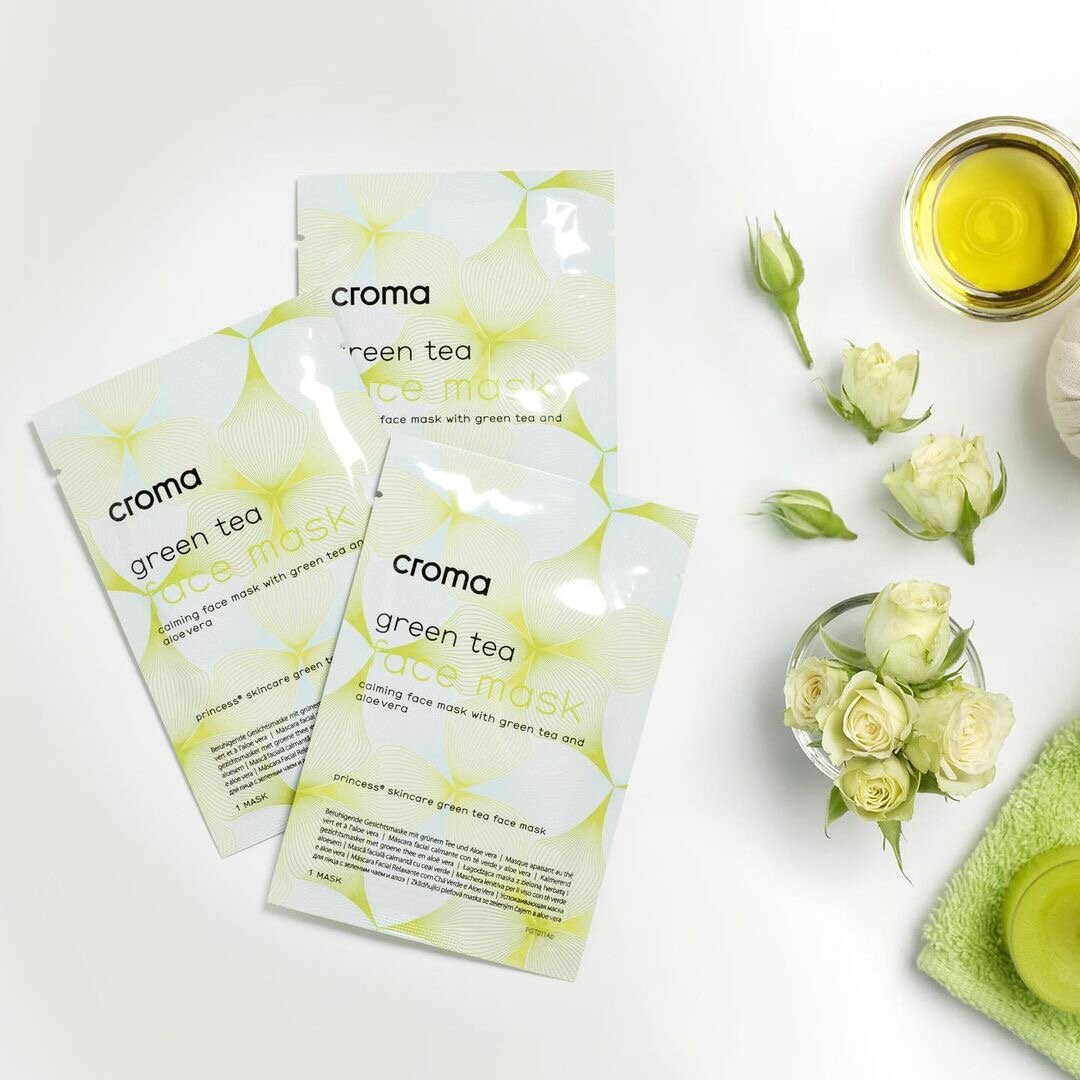 Успокаивающая маска для лица с зеленым чаем и алоэ вера - Green Tea Face Mask