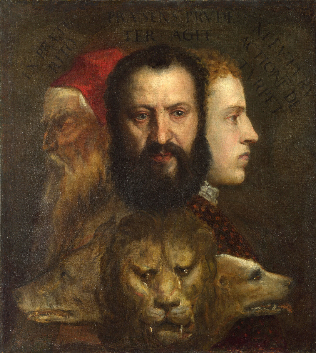 Тициан (1480-1576).Аллегория времени, которым управляет Благоразумие.1570.Национ.галерея, Лондон
