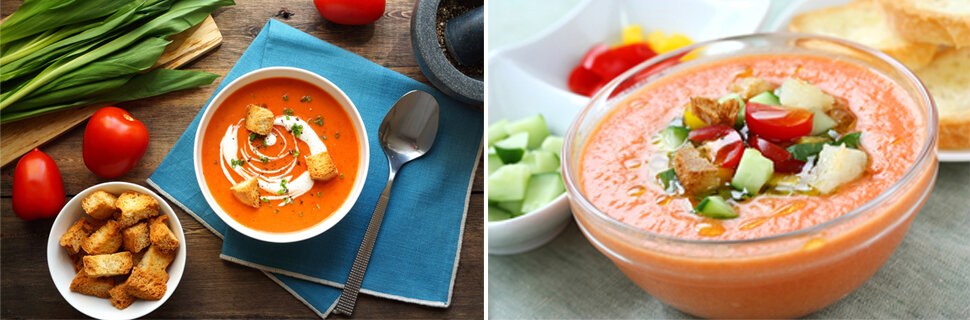     Спелые томаты – 1-1,5 кг
    Томатный сок -1 л.
    Сладкий перец – 1-2 шт.
    Острый перец чили – 1 шт.
    Кабачок 500-600 гр.
    Огурец – 1 шт.
    Чеснок -2-3 зубчика.
    Лук салатный -1 шт.
    Соль, сахар, перец
    Оливковое масло – 3 ст. ложки
    Уксус винный 2-3 ст. ложки