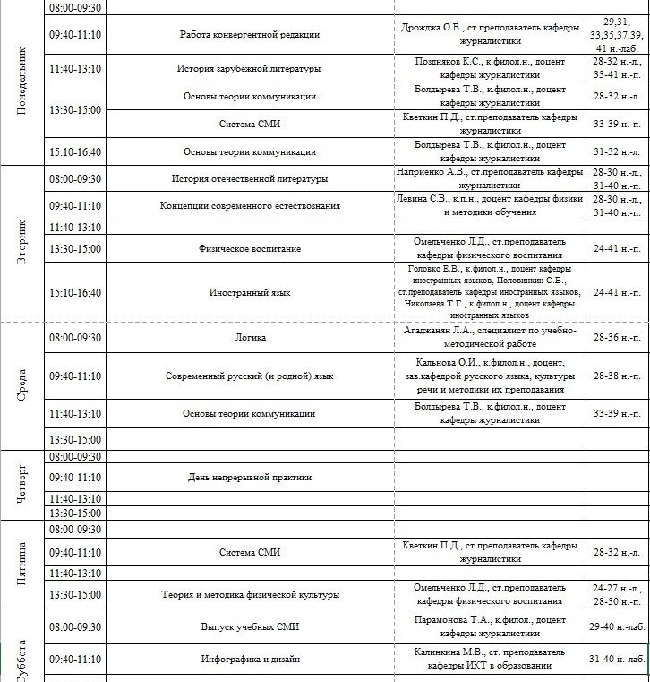 Расписание 16 курган