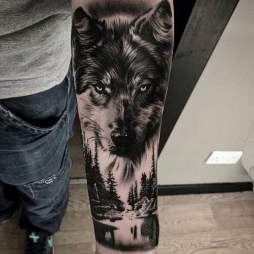 Значение татуировки черный волк