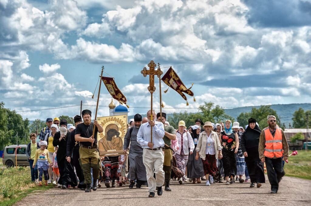 Крестный ход икона Табынская святые ключи