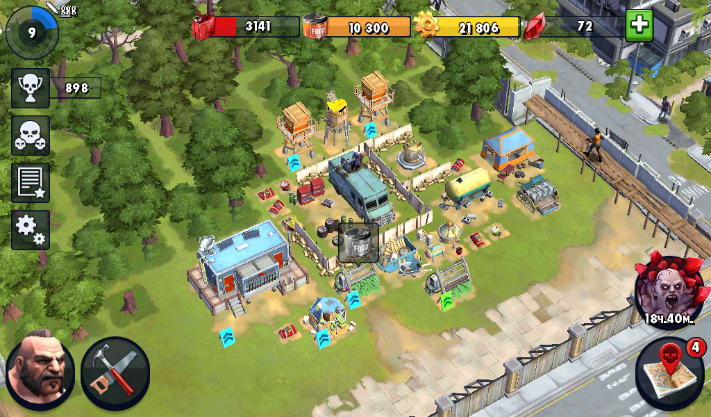 Моя база :) Пока не разобрался в том, как строить максимально защищенные поселения. Процесс осложняется тем, что в игре пока что нельзя смотреть атаки врагов на твою базу, чтобы учесть ошибки, и ты даже не знаешь, нападали на тебя или нет!