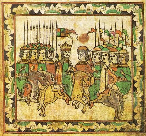 Миниатюра. Русское войско встречает литовских союзников