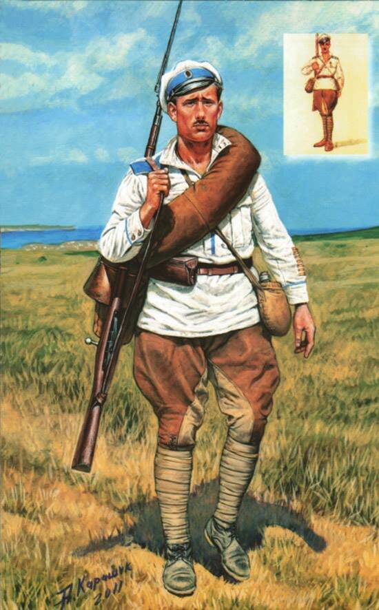 Солдат Алексеевского полка на Кубани, 1920 год. Источник иллюстрации: http://imtw.ru