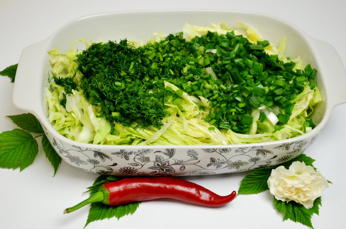 Салат с копчеными овощами