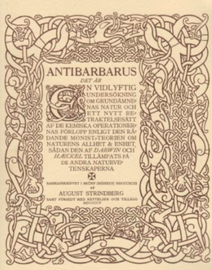 А. Стриндберг "Антиварвар" (1906 г.)