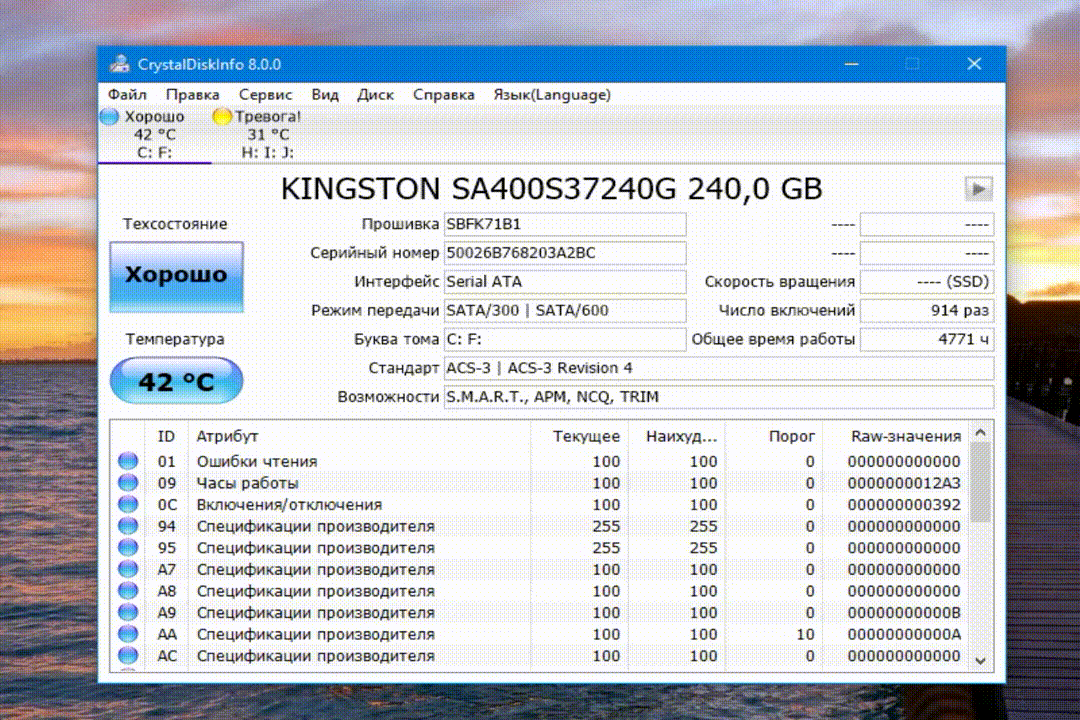 CrystalDiskInfo (рис 1)