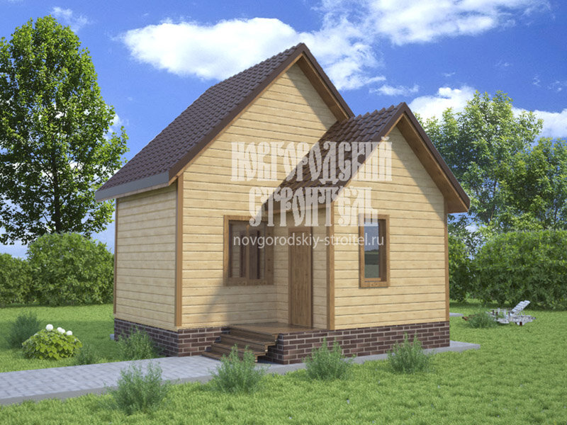 Визуализация в натуральном цвете сруба