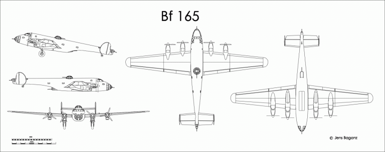 
Чертёж Messerschmitt Bf 165
