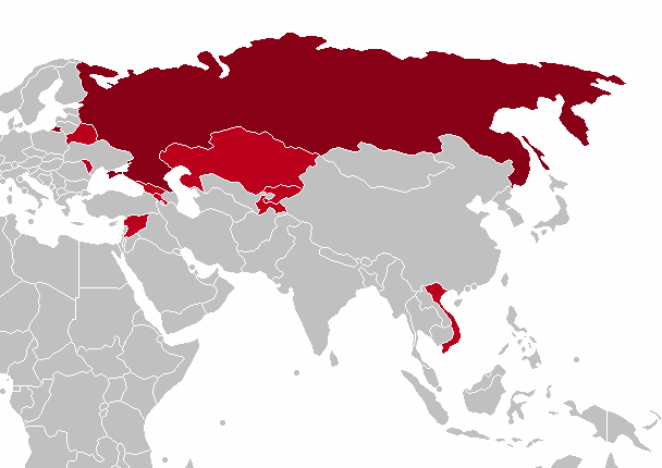 Карта военных баз ссср