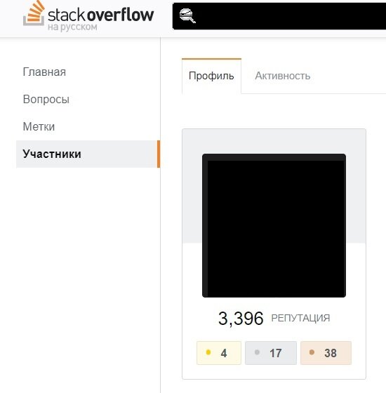 Репутация аккаунта Stackoverflow