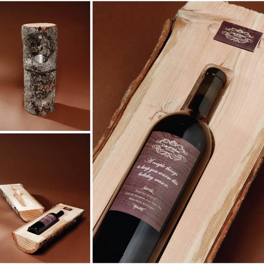 Как обычное полено, превращается в эффектную и стильную упаковку для вина.