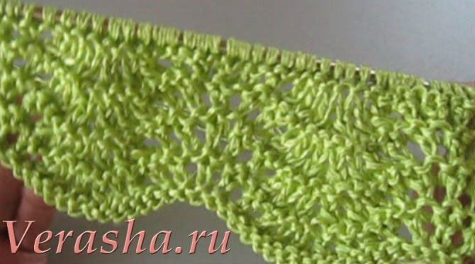 Ажурный узор спицами