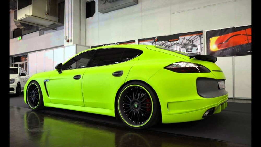 «A chauffeur-driven Porsche Panamera Turbo, painted matte black and resembling a late-model Batmobile» Kanye West