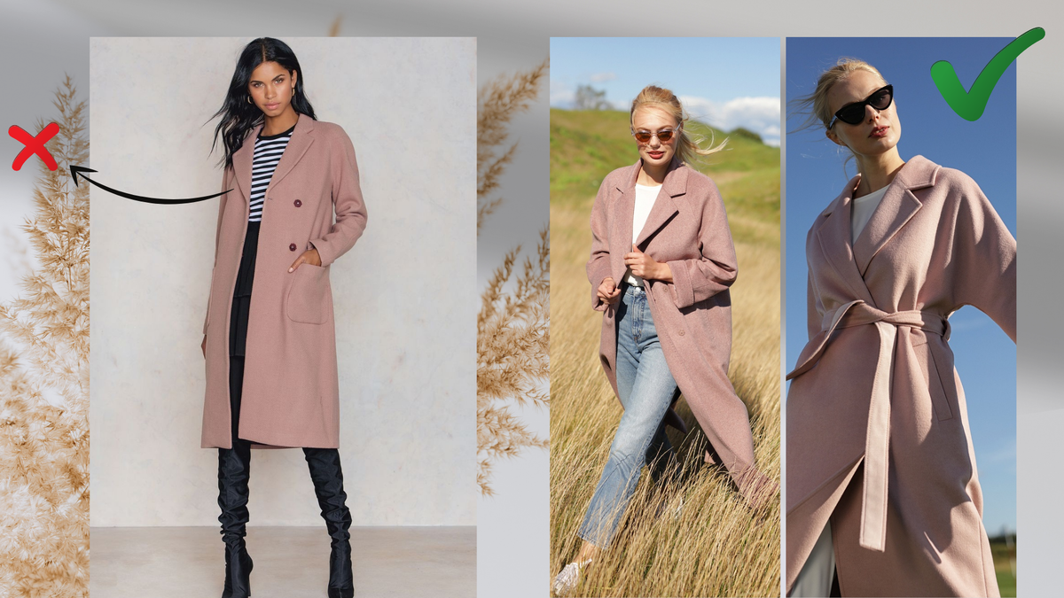 Пример тонкого и плотного пальто на осень