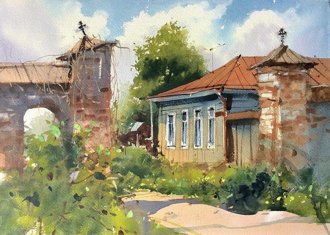 Сергей Курбатов, акварель