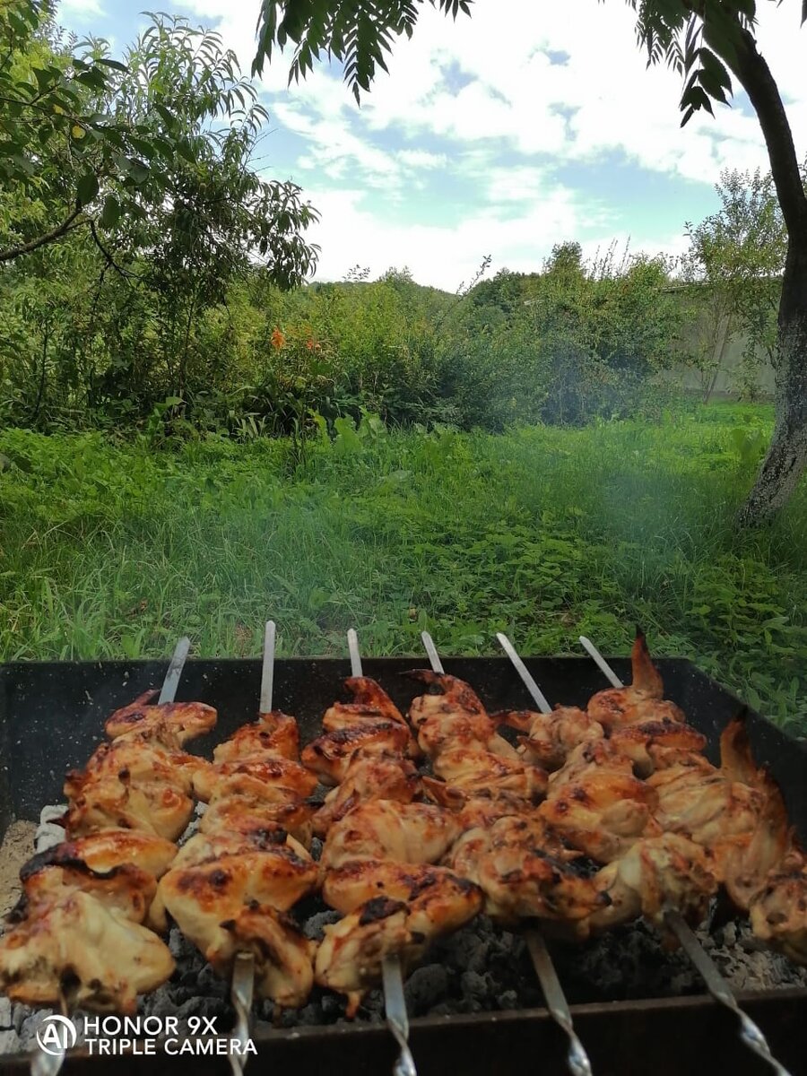 А вот и сам шашлычок.