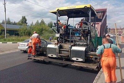    Укладка дорог в Дмитровском округе © Пресс-служба Министерства транспорта и дорожной инфраструктуры Московской области