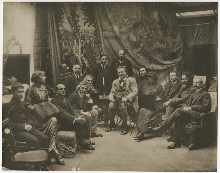 Карл Булла. Федор Иванович Шаляпин в гостях у Ильи Ефимовича Репина. Февраль 1914 года. Собрание МАММ.