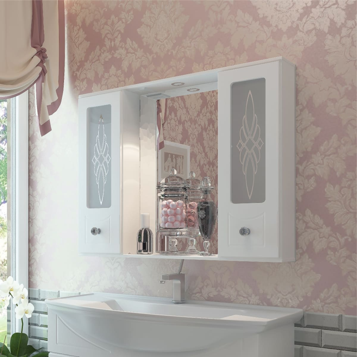 100 зеркало-шкаф chloe 100 от «ГрандФаянс»