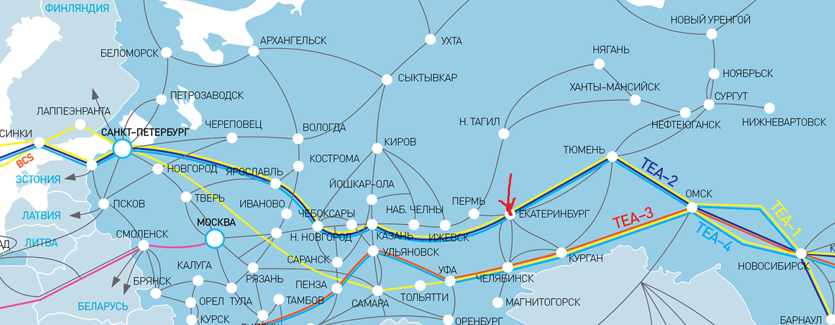 Карта кабелей связи московской области