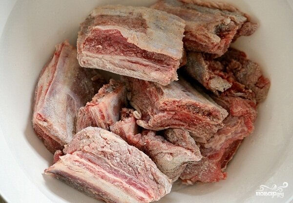 Жареные свиные ребрышки, пошаговый рецепт на ккал, фото, ингредиенты - Марго