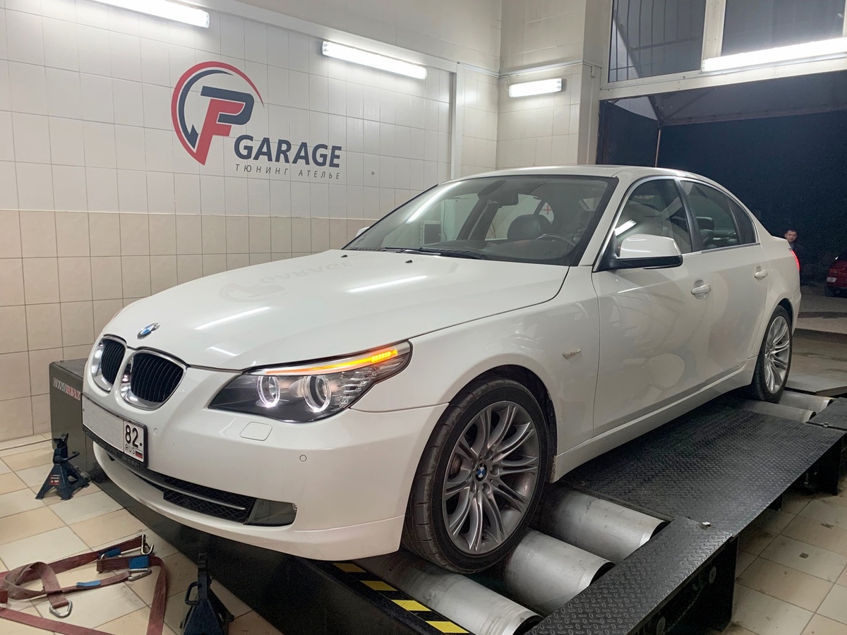 2. BMW E60 2.0D . Удалили сажевый фильтр и клапан EGR , прошили на Stage1. До: 163л.с./320Нм 
После: 210л.с./410Нм
