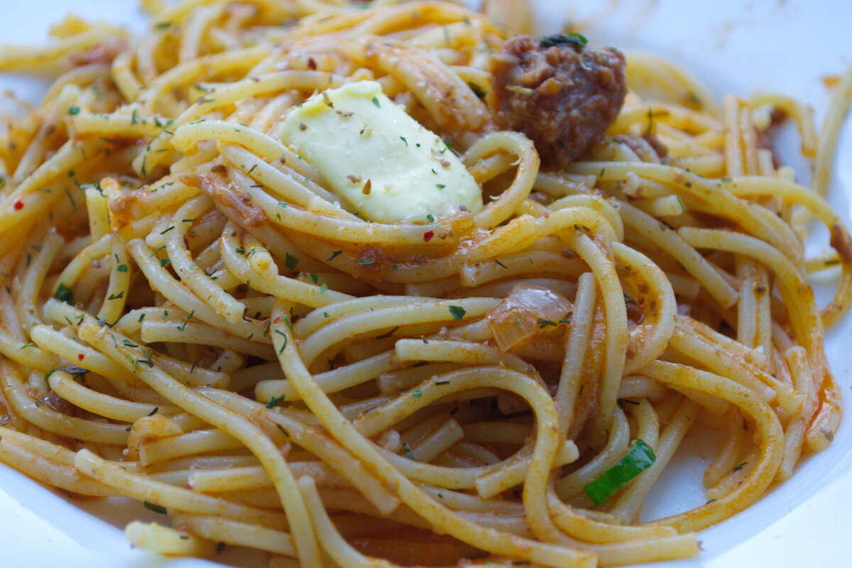 Блюдо картошка с макаронами