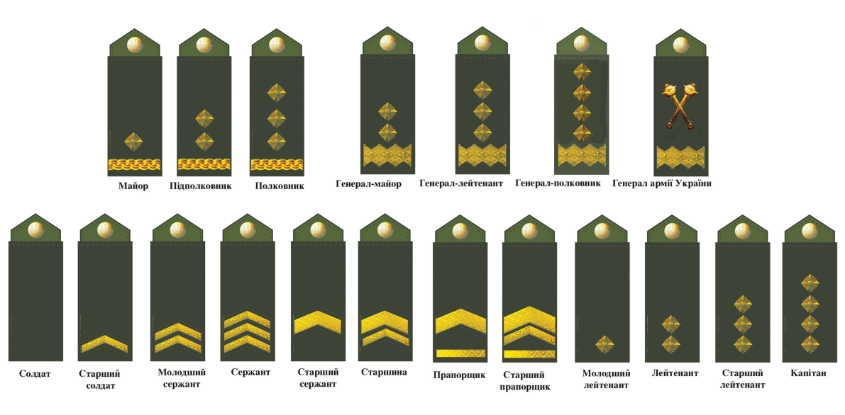 Погоны армии украины нового образца