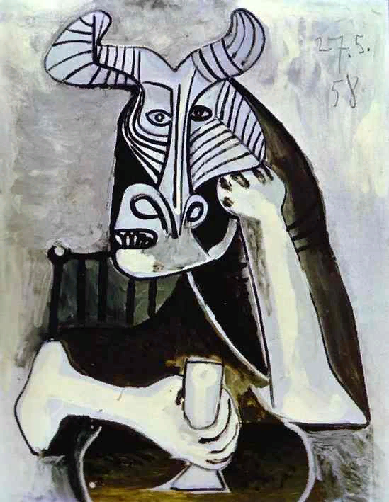 Пабло Пикассо. Король Минотавров. Холст, масло, 1958