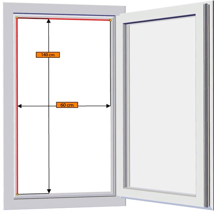 Правильный замер светового проема для москитной сетки.
