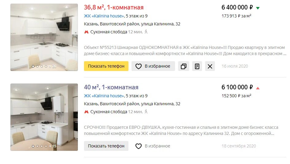 Цены на яндекс недвижимости