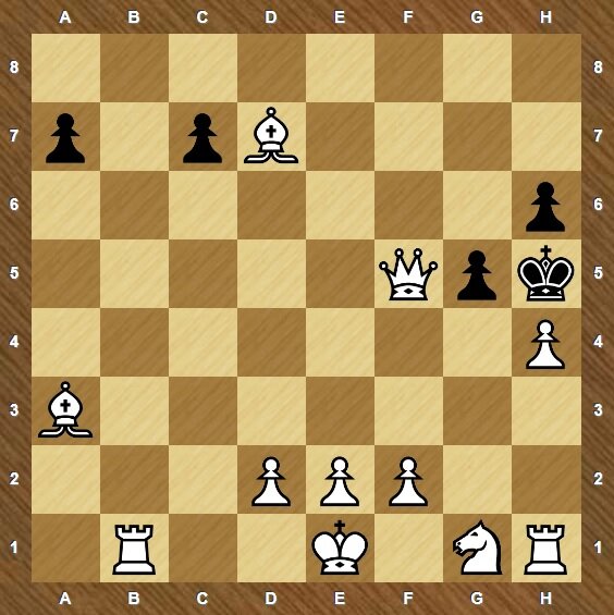 Белые начинают и ставят мат в 1 ход. Найдите все возможные варианты за белых.
